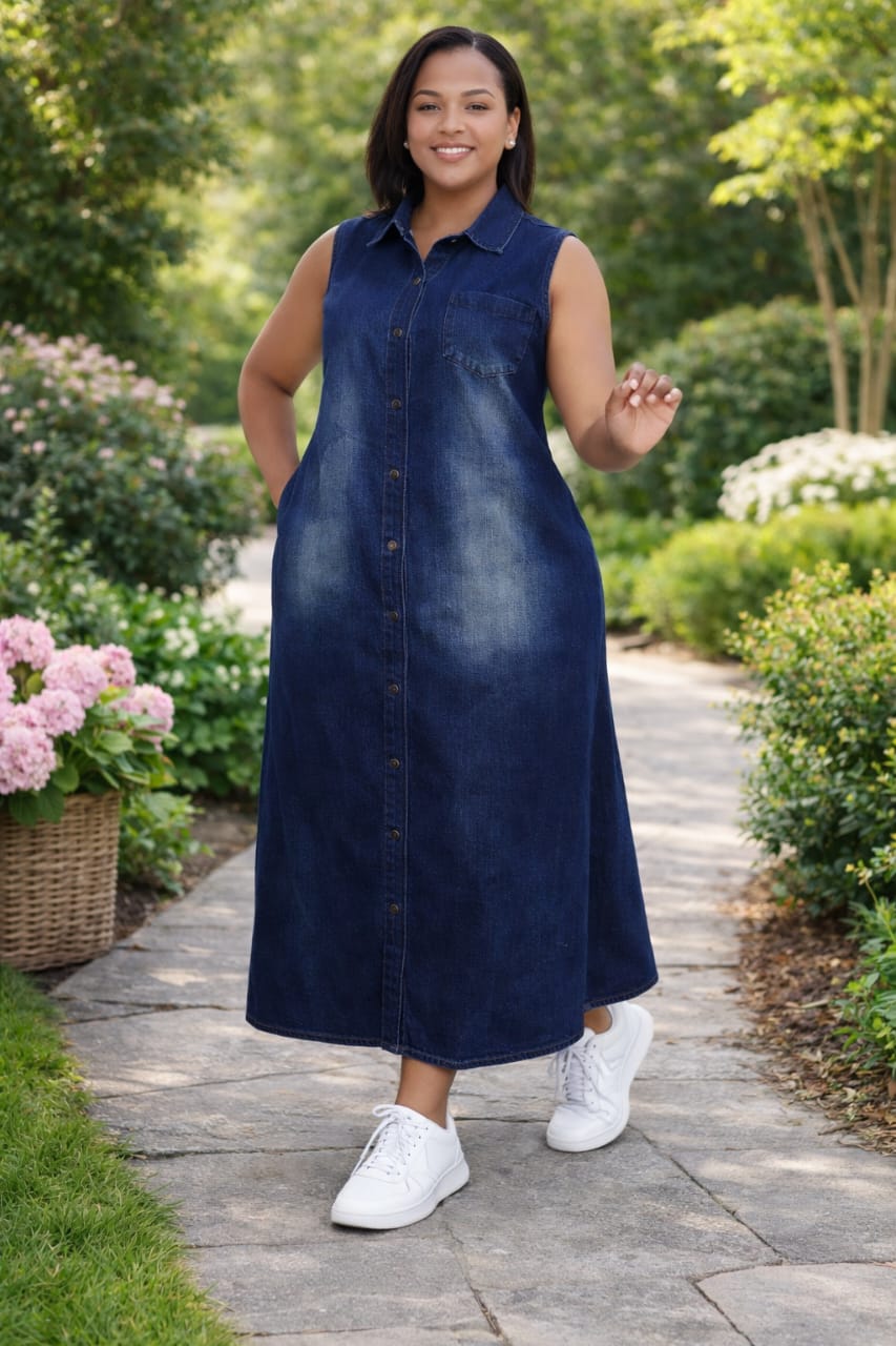 HIGH QUALITY DENIM DRESS